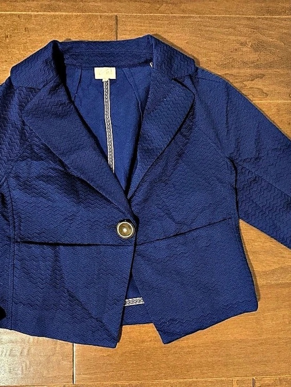 Bright and fun Coquille for Anthropologie Dynamism cropped blazer jacket size 4